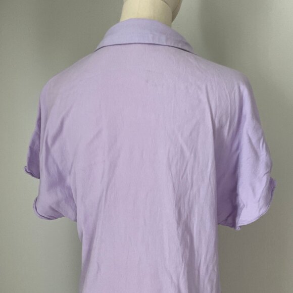 Wilfred Free Lavender Button Down Camp Collar Dress - Picture 5 of 7